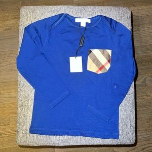 NWT Burberry little boys long sleeve t shirt